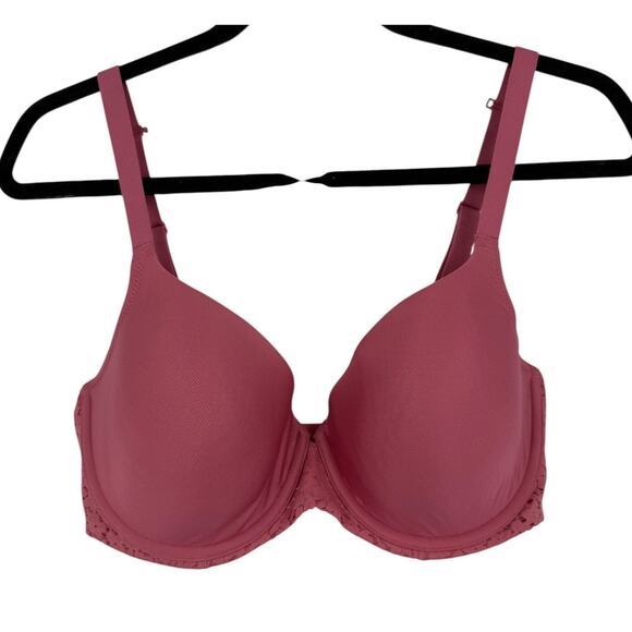 Chantelle 13FN0 Norah Sweetheart t-shirt bra dark pink size 36DD 36E - Picture 2 of 6